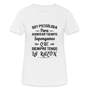 Je Suis Psychologue - T-shirt respirant Femme - blanc - Devant - AI Model Female 172 dark (172cm)