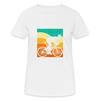 Vélo de route Vélo de route Vélo de route Vintage Cyclisme Biker - T-shirt respirant Femme - blanc - Devant - AI Model Female 172 dark (172cm)