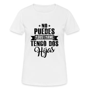 Vous Ne Pouvez Pas Me Faire Peur J'ai Deux Filles - T-shirt respirant Femme - blanc - Devant - AI Model Female 172 dark (172cm)