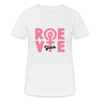 Roe deine Stimme - Frauen T-Shirt atmungsaktiv - Weiß - Vorne - AI Model Female 172 dark (172cm)