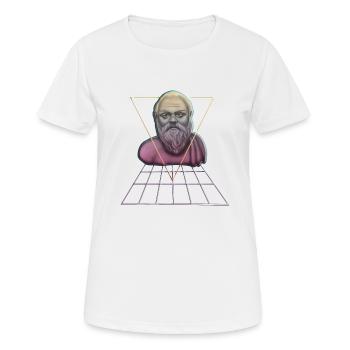 Socrate Philosophe Cadeau d’étudiant - T-shirt respirant Femme - blanc - Devant - AI Model Female 172 dark (172cm)