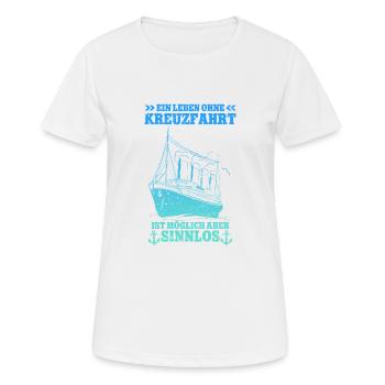 Kreuzfahrt - Frauen T-Shirt atmungsaktiv - Weiß - Vorne - AI Model Female 172 dark (172cm)