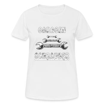 GARAGEN SCHRAUBER - Frauen T-Shirt atmungsaktiv - Weiß - Vorne - AI Model Female 172 dark (172cm)