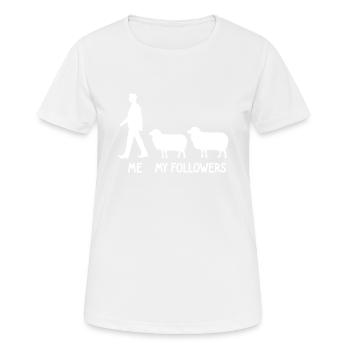Ich Meine Follower Schaf Hirte Landwirt Bauer - Frauen T-Shirt atmungsaktiv - Weiß - Vorne - AI Model Female 172 dark (172cm)