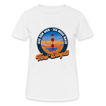 Varel-Dangast - Frauen T-Shirt atmungsaktiv - Weiß - Vorne - AI Model Female 172 dark (172cm)