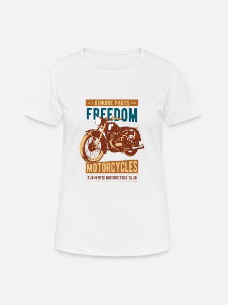 Motards, motocyclistes - T-shirt respirant Femme - blanc