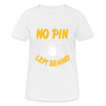 No Pin Left Behind Cool Funny Bowling Designs - Frauen T-Shirt atmungsaktiv - Weiß - Vorne - AI Model Female 172 dark (172cm)