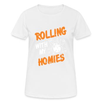 Rouler avec mes homies Vintage Funny Bowling - T-shirt respirant Femme - blanc - Devant - AI Model Female 172 dark (172cm)