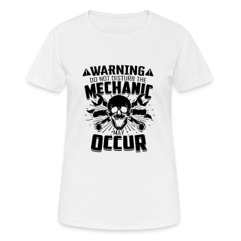 Störe nicht den Mechaniker Ernfthafte Verletzungen - Frauen T-Shirt atmungsaktiv - Weiß - Vorne - AI Model Female 172 dark (172cm)