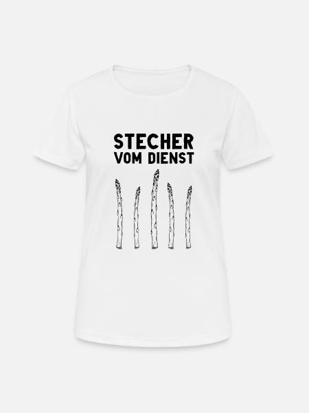 Chefstecher Spargelstecher Spargelernte Bauer - Frauen T-Shirt atmungsaktiv - Weiß
