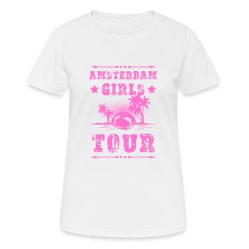 Visite des filles d’Amsterdam - T-shirt respirant Femme - blanc - Devant - AI Model Female 172 dark (172cm)