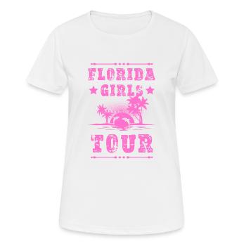 Tournée des filles de Floride - T-shirt respirant Femme - blanc - Devant - AI Model Female 172 dark (172cm)