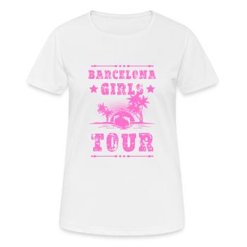 Visite des filles de Barcelone - T-shirt respirant Femme - blanc - Devant - AI Model Female 172 dark (172cm)