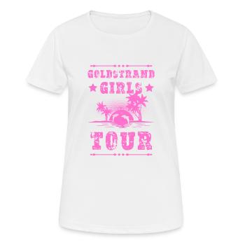 Tournée des Golden Sands Girls - T-shirt respirant Femme - blanc - Devant - AI Model Female 172 dark (172cm)