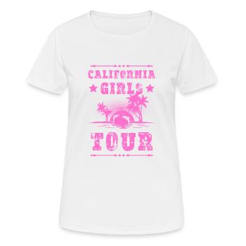 Tournée des filles en Californie - T-shirt respirant Femme - blanc - Devant - AI Model Female 172 dark (172cm)