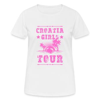 Tournée des filles en Croatie - T-shirt respirant Femme - blanc - Devant - AI Model Female 172 dark (172cm)
