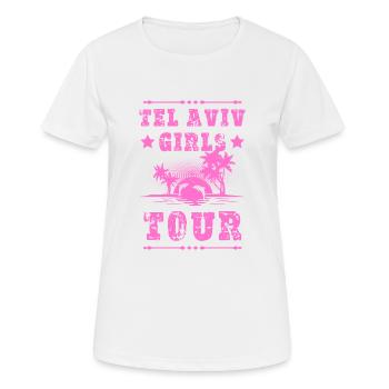 Tel Aviv Girls Tour - Women's Breathable T-Shirt - white - Front - AI Model Female 172 dark (172cm)