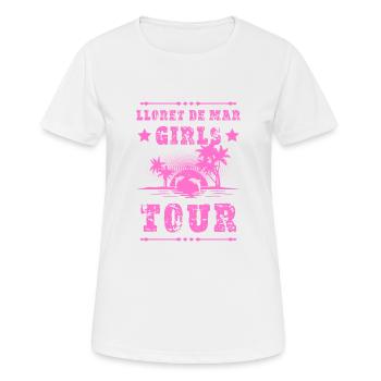 Lloret De Mar Girls Tour - Frauen T-Shirt atmungsaktiv - Weiß - Vorne - AI Model Female 172 dark (172cm)