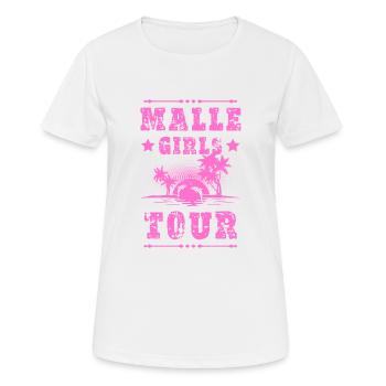 Malle Girls Tour - Frauen T-Shirt atmungsaktiv - Weiß - Vorne - AI Model Female 172 dark (172cm)