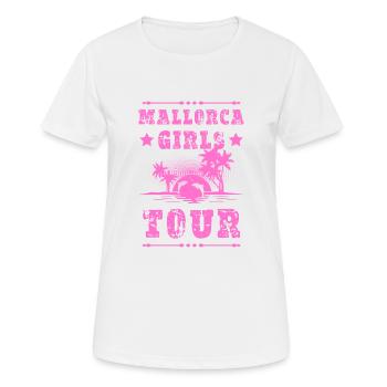 Visite des filles de Majorque - T-shirt respirant Femme - blanc - Devant - AI Model Female 172 dark (172cm)