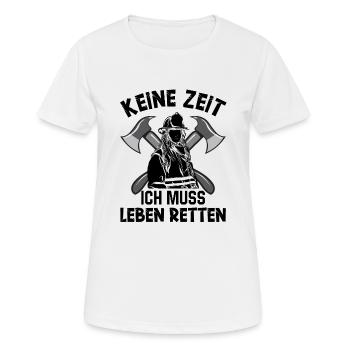Feuerwehrfrau - Frauen T-Shirt atmungsaktiv - Weiß - Vorne - AI Model Female 172 dark (172cm)