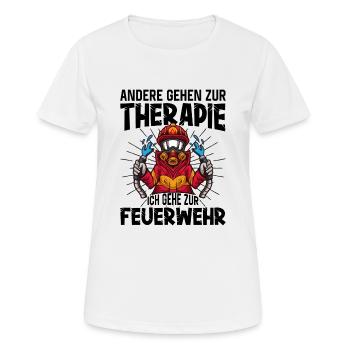 Feuerwehrfrau - Frauen T-Shirt atmungsaktiv - Weiß - Vorne - AI Model Female 172 dark (172cm)