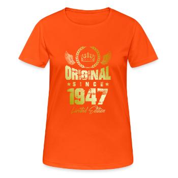 1947 limited edition - Women's Breathable T-Shirt - neon orange - Front - AI Model Female 172 dark (172cm)