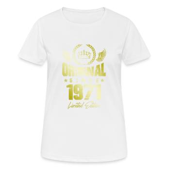 1971 limited edition - Frauen T-Shirt atmungsaktiv - Weiß - Vorne - AI Model Female 172 dark (172cm)
