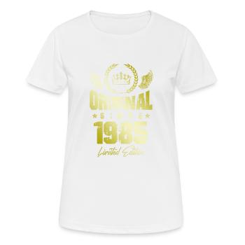 1985 limited edition - Frauen T-Shirt atmungsaktiv - Weiß - Vorne - AI Model Female 172 dark (172cm)