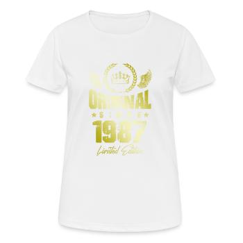 Édition limitée 1987 - T-shirt respirant Femme - blanc - Devant - AI Model Female 172 dark (172cm)