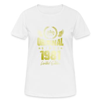 1981 limited edition - Women's Breathable T-Shirt - white - Front - AI Model Female 172 dark (172cm)