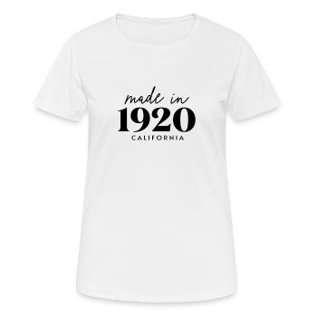 Made 1920 in Geburtstag in California - Frauen T-Shirt atmungsaktiv - Weiß - Vorne - AI Model Female 172 dark (172cm)