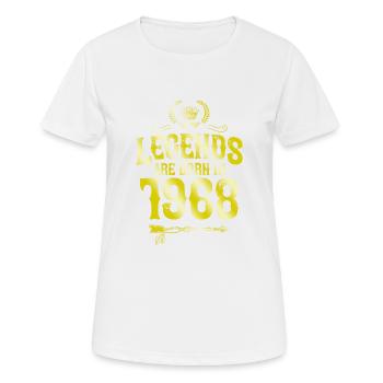 1968 legends born in - Frauen T-Shirt atmungsaktiv - Weiß - Vorne - AI Model Female 172 dark (172cm)