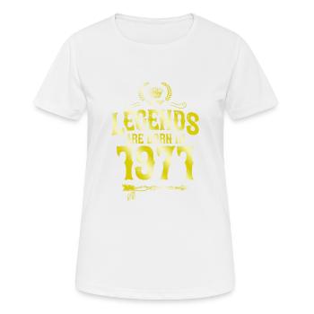 1971 legends born in - Frauen T-Shirt atmungsaktiv - Weiß - Vorne - AI Model Female 172 dark (172cm)