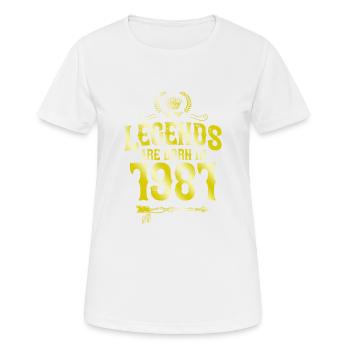 1981 légendes nées en - T-shirt respirant Femme - blanc - Devant - AI Model Female 172 dark (172cm)