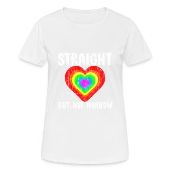 Droit mais pas étroit 2 - T-shirt respirant Femme - blanc - Devant - AI Model Female 172 dark (172cm)