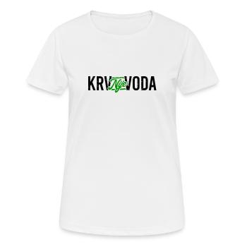Balkan - Jugo Spruch - krv nije voda- fun - Balkan - Frauen T-Shirt atmungsaktiv - Weiß - Vorne - AI Model Female 172 dark (172cm)