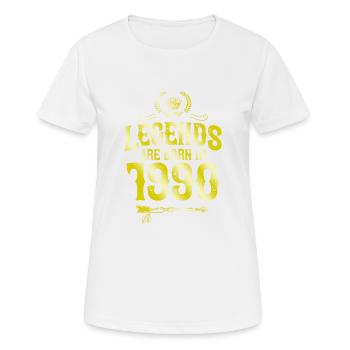 1990 legends born in - Women's Breathable T-Shirt - white - Front - AI Model Female 172 dark (172cm)