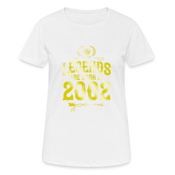 Légendes de 2002 nées en - T-shirt respirant Femme - blanc - Devant - AI Model Female 172 dark (172cm)