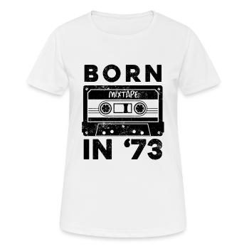1973 Vintage Birthday Gift Idea Mixtape - T-shirt respirant Femme - blanc - Devant - AI Model Female 172 dark (172cm)