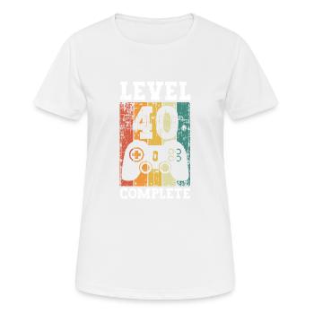 Il y a 40 ans, j’étais le 40 le plus rapide. - T-shirt respirant Femme - blanc - Devant - AI Model Female 172 dark (172cm)