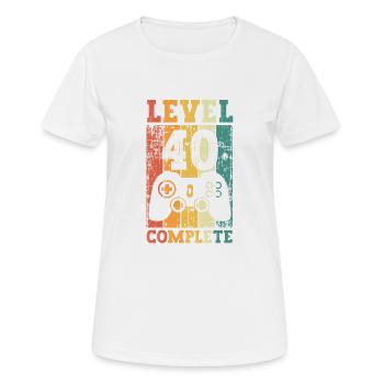 Il y a 40 ans, j’étais le 40 le plus rapide. - T-shirt respirant Femme - blanc - Devant - AI Model Female 172 dark (172cm)