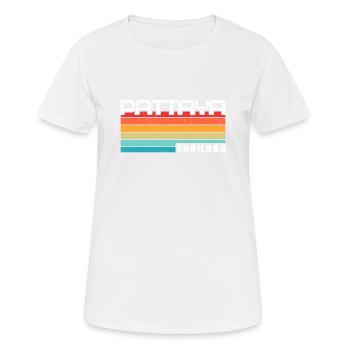 Vintage Urlaub Reise Pattaya Thailand Asien - Frauen T-Shirt atmungsaktiv - Weiß - Vorne - AI Model Female 172 dark (172cm)