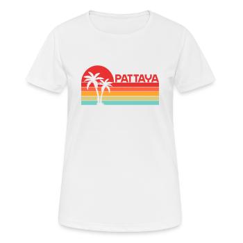 Vintage Urlaub Reise Pattaya Thailand Asien - Frauen T-Shirt atmungsaktiv - Weiß - Vorne - AI Model Female 172 dark (172cm)