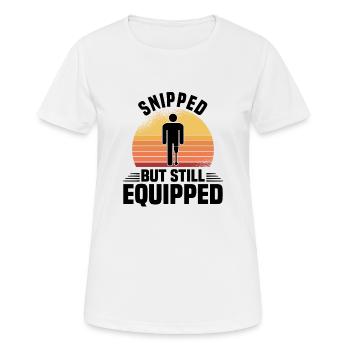 Fauteuil roulant amputé pour handicapés invalidés - T-shirt respirant Femme - blanc - Devant - AI Model Female 172 dark (172cm)