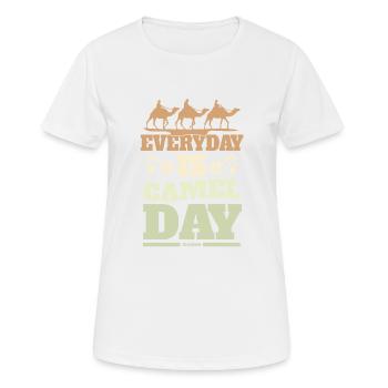 Tous les jours, c’est le jour du chameau - T-shirt respirant Femme - blanc - Devant - AI Model Female 172 dark (172cm)