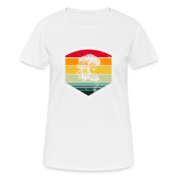 Mushroom Fungal Lover Retro Fungi Forest Gift idea - Women's Breathable T-Shirt - white - Front - AI Model Female 172 dark (172cm)