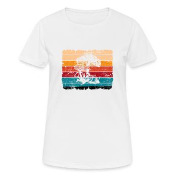 Mushroom Fungal Lover Retro Fungi Forest Gift idea - Women's Breathable T-Shirt - white - Front - AI Model Female 172 dark (172cm)