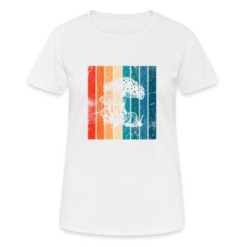 Mushroom Fungal Lover Retro Fungi Forest Gift idea - Women's Breathable T-Shirt - white - Front - AI Model Female 172 dark (172cm)