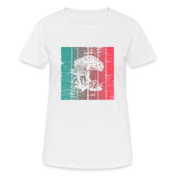 Mushroom Fungal Lover Retro Fungi Forest Gift idea - Women's Breathable T-Shirt - white - Front - AI Model Female 172 dark (172cm)